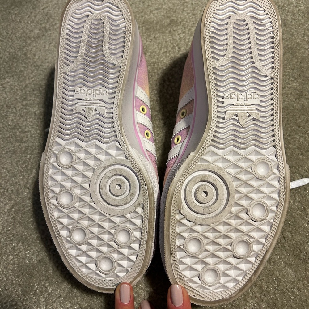 ADIDAS LAVENDER NIZZA PLATFORM SNEAKER SIZE 7.5 - Picture 3 of 5